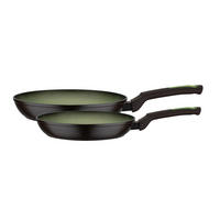 PFANNENSET AVOCADO Aluminium 2-teilig  - Schwarz/Hellgrün, Basics, Metall - GSW