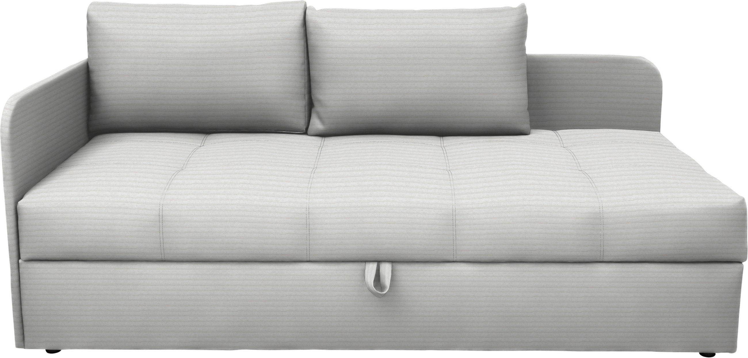 LIEGE  in Cord Hellgrau  - Hellgrau/Schwarz, Basics, Kunststoff/Textil (95/90/205cm) - Xora