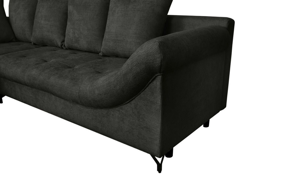 CloseUp von Carryhome ECKSOFA Schwarz Struktur.