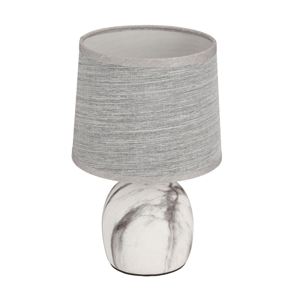 TISCHLEUCHTE Adelina 16/16/25 cm   - Grau, KONVENTIONELL, Textil/Metall (16/16/25cm)