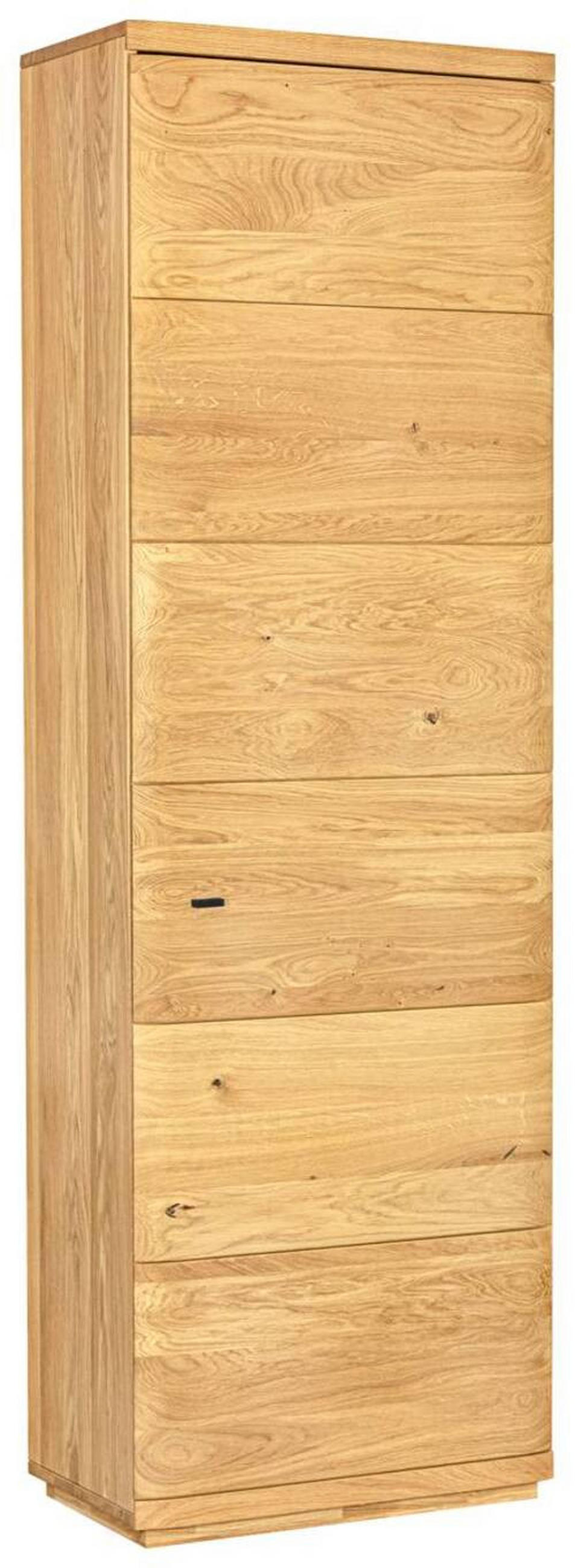 GARDEROBENSCHRANK  in 60/206/38 cm  - Eichefarben/Schwarz, Natur, Holz/Metall (60/206/38cm) - Linea Natura