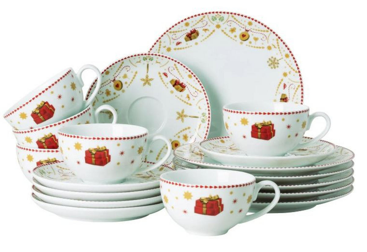 KAVNI SERVIS  Christmas Love  18-delni      - rumena/rdeča, Basics, keramika (25/34/25cm) - Hutschenreuther