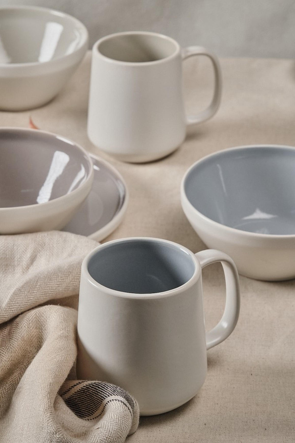 FRÜHSTÜCKSSERVICE Blau  - Blau, Design, Keramik - Novel