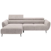 ECKSOFA in Cord Naturfarben  - Schwarz/Naturfarben, Konventionell, Textil/Metall (174/277cm) - Carryhome