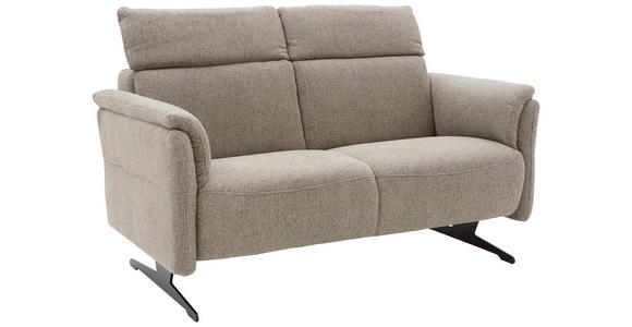 2-SITZER-SOFA Chenille Graubraun - Graubraun/Schwarz, KONVENTIONELL, Textil/Metall (178/106/92cm) - Dieter Knoll
