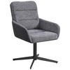 ARMLEHNSTUHL  in Eisen Webstoff, Mikrofaser  - Schwarz/Grau, Design, Textil/Metall (61/88/66cm) - Carryhome