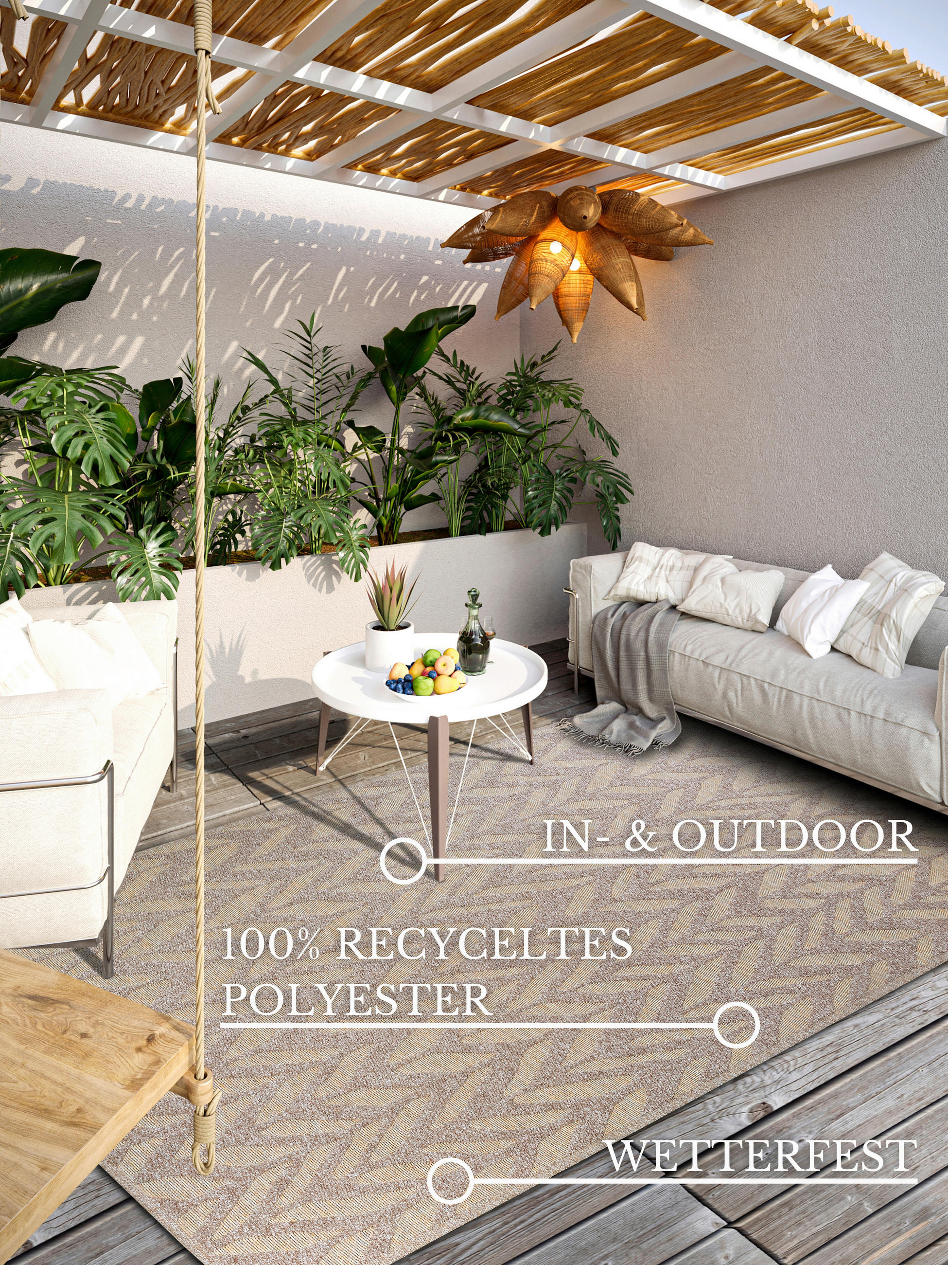 OUTDOORTEPPICH 200/290 cm Kollektion 1883 Beige  - Beige, Design, Kunststoff/Textil (200/290cm) - Villeroy & Boch