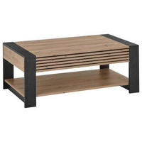 KLUB STOČIĆ 108/42/60 cm  crna, hrast artisan  - crna/hrast artisan, Dizajnerski, pločasti materijal (108/42/60cm) - Hom`in