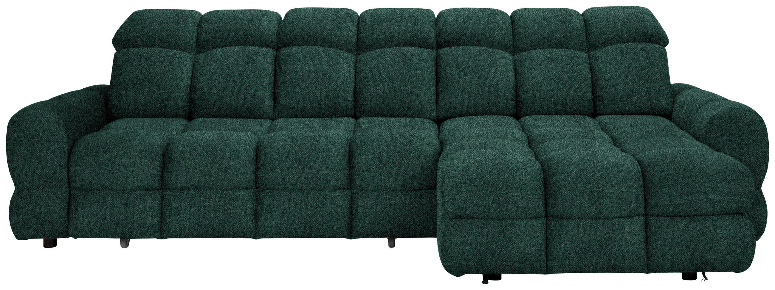 HÖRNSOFFA i velour mörkgrön  - svart/mörkgrön, Design, textil/plast (283/178cm) - Welnova