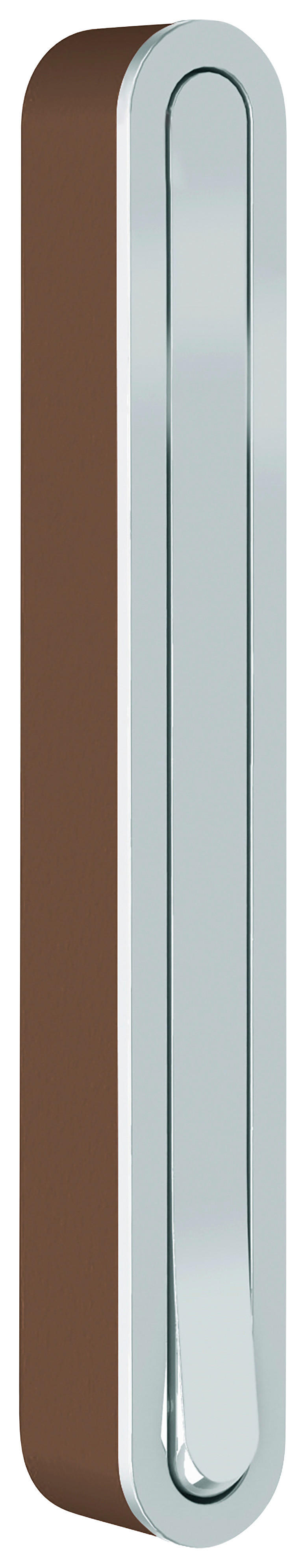 WANDHAKEN Braun, Silberfarben  - Silberfarben/Braun, Design, Kunststoff/Metall (2,1/16/2,1-15,6cm)