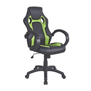 GAMINGSTUHL Grün, Schwarz Metall, Kunststoff, Textil - Schwarz/Grün, Design, Kunststoff/Textil (61/110-120/63cm) - Carryhome