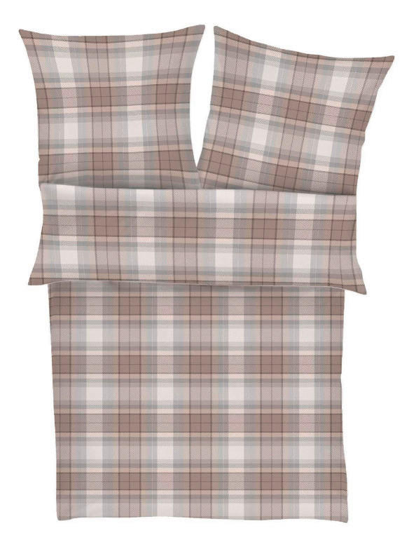BETTWÄSCHE s.Oliver Flanell 155/220 cm  - Taupe, Basics, Textil (155/220cm) - S. Oliver