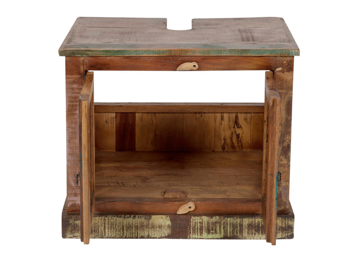 BADEZIMMER 5-teilig  in  - Multicolor/Schwarz, Basics, Holz/Metall - Livetastic