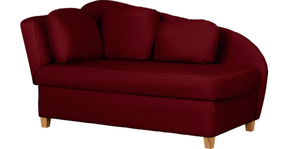 LIEGE  in Chenille, Flachgewebe Bordeaux  - Bordeaux, LIFESTYLE, Holz/Textil (85/97/180cm) - Novel