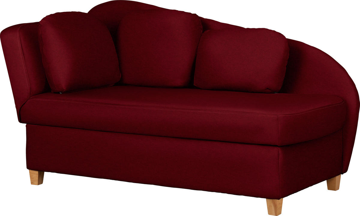 LIEGE in Chenille, Flachgewebe Bordeaux  - Bordeaux, Lifestyle, Holz/Textil (85/97/180cm) - Novel