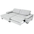 ECKSOFA in Webstoff Hellgrau  - Hellgrau/Schwarz, Design, Textil/Metall (180/265cm) - Carryhome