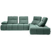 ECKSOFA in Struktur Hellblau  - Schwarz/Hellblau, Design, Kunststoff/Textil (313/233cm) - Emilio Belluti