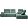 ECKSOFA in Struktur Hellblau  313/233 cm  - Schwarz/Hellblau, Design, Kunststoff/Textil (313/233cm) - Emilio Belluti
