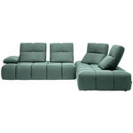 ECKSOFA in Struktur Hellblau  313/233 cm  - Schwarz/Hellblau, Design, Kunststoff/Textil (313/233cm) - Emilio Belluti