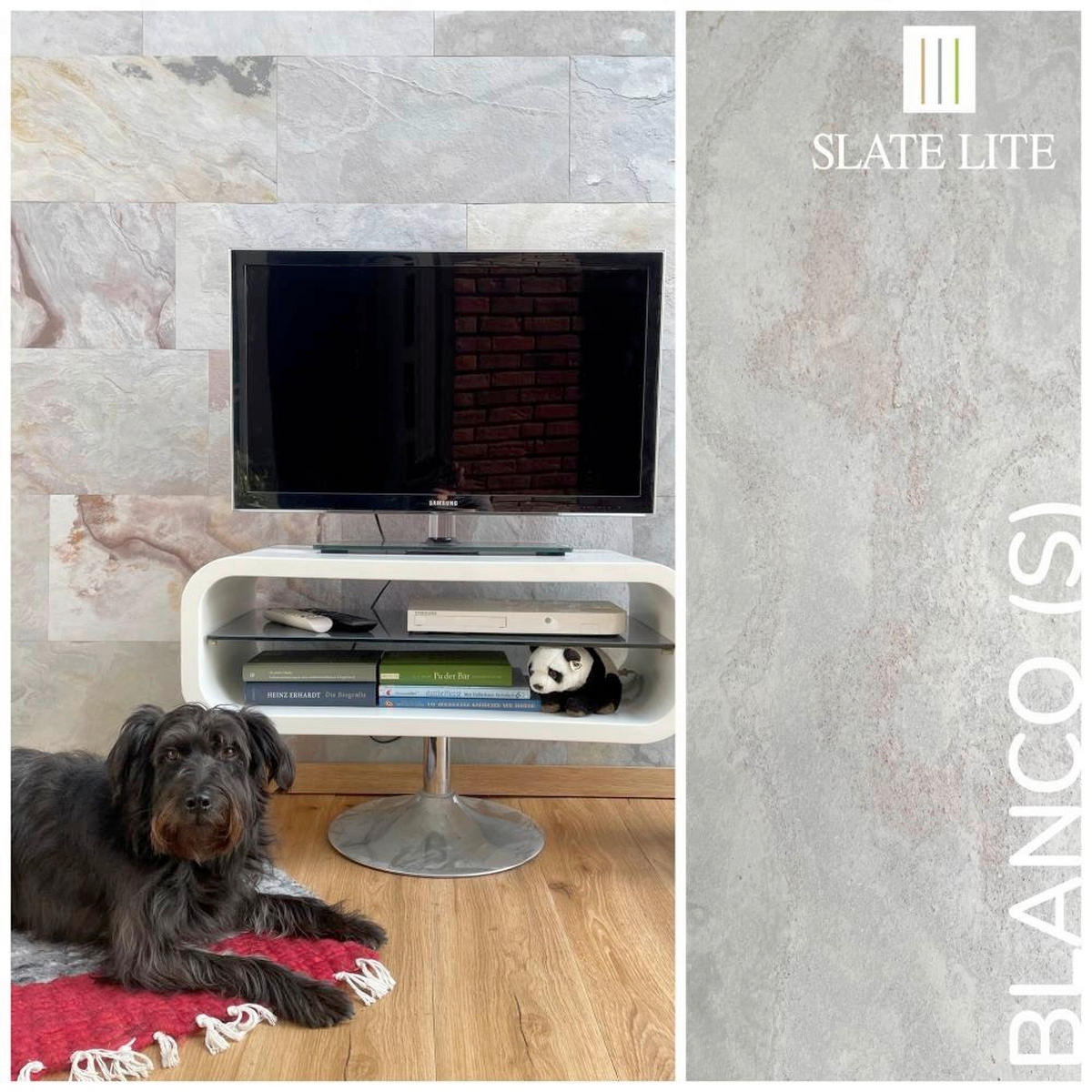 WANDPANEEL Grau, Hellgrau, Hellrosa, Beige  - Hellrosa/Beige, Basics, Kunststoff/Stein (240/120cm)