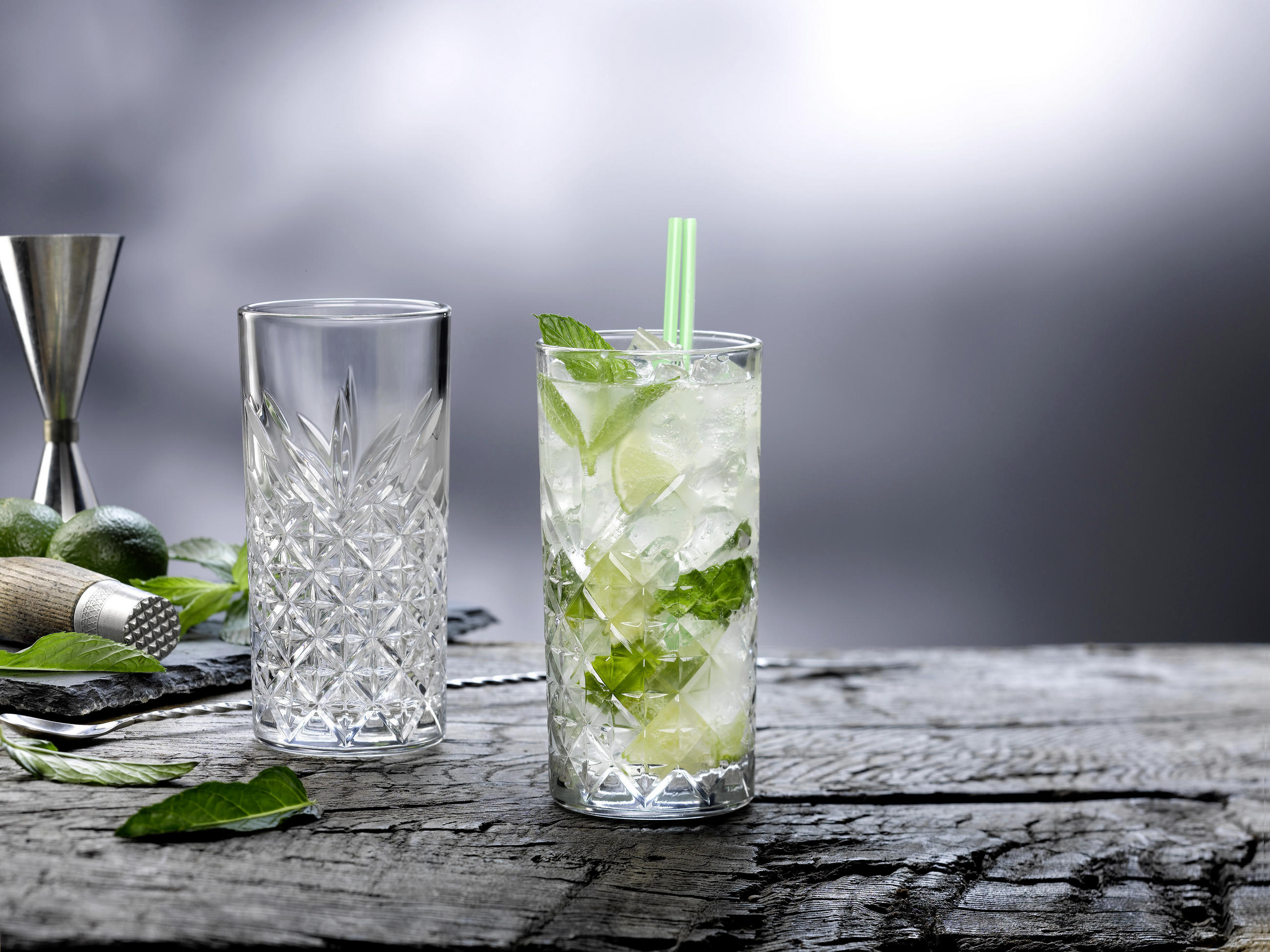 Thumbnail - Mäser Longdrinkglas, Transparent, Glas, 4-teilig, 295 ml, Essen & Trinken, Gläser, Longdrinkgläser