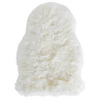 OVČIA KOŽUŠINA, 65/45 cm, biela - biela, Konventionell, kožušina (65/45cm) - Linea Natura