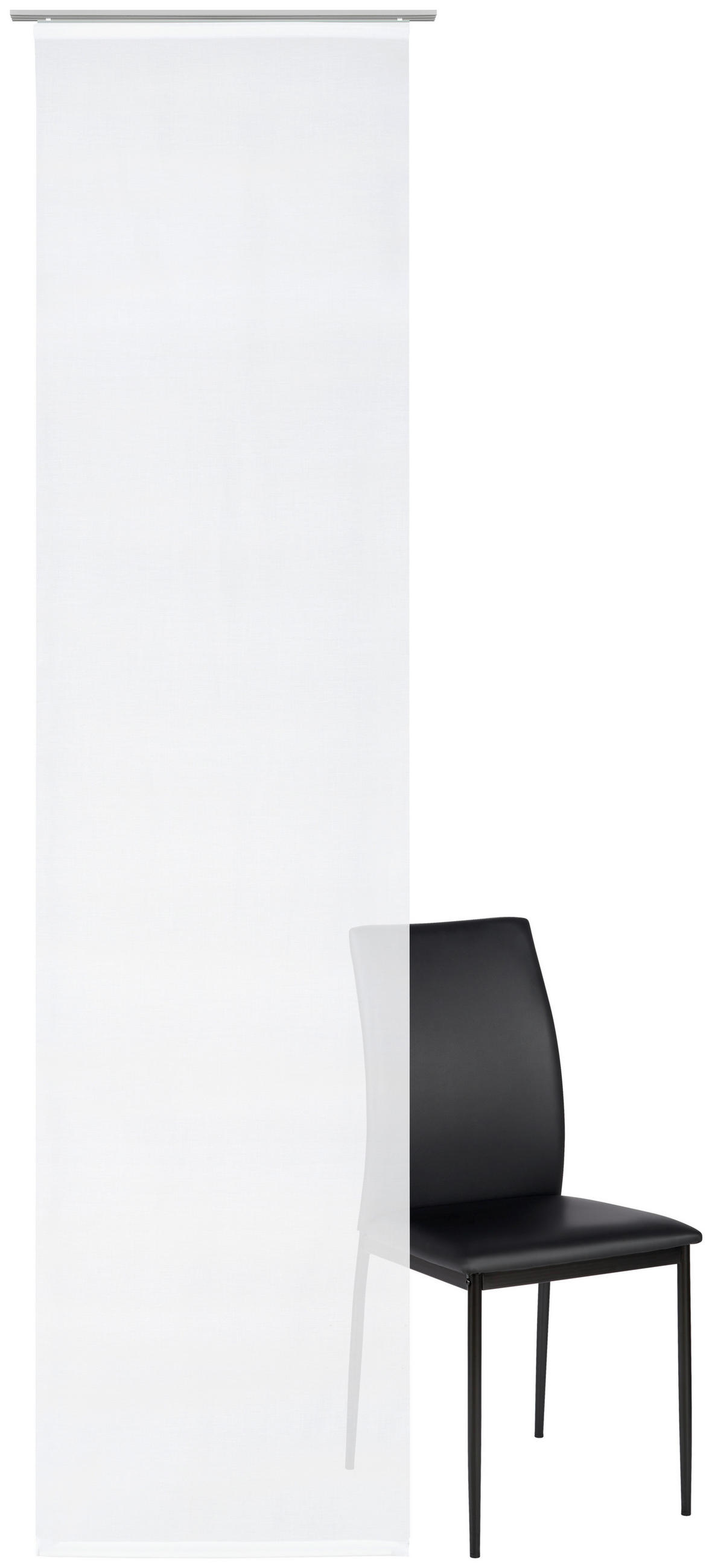 PANELNA ZAVESA    60/255 cm  - bela, Konvencionalno, tekstil (60/255cm) - Novel