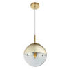 HÄNGELEUCHTE 20/120 cm  - Transparent/Goldfarben, Design, Glas/Metall (20/120cm) - Globo