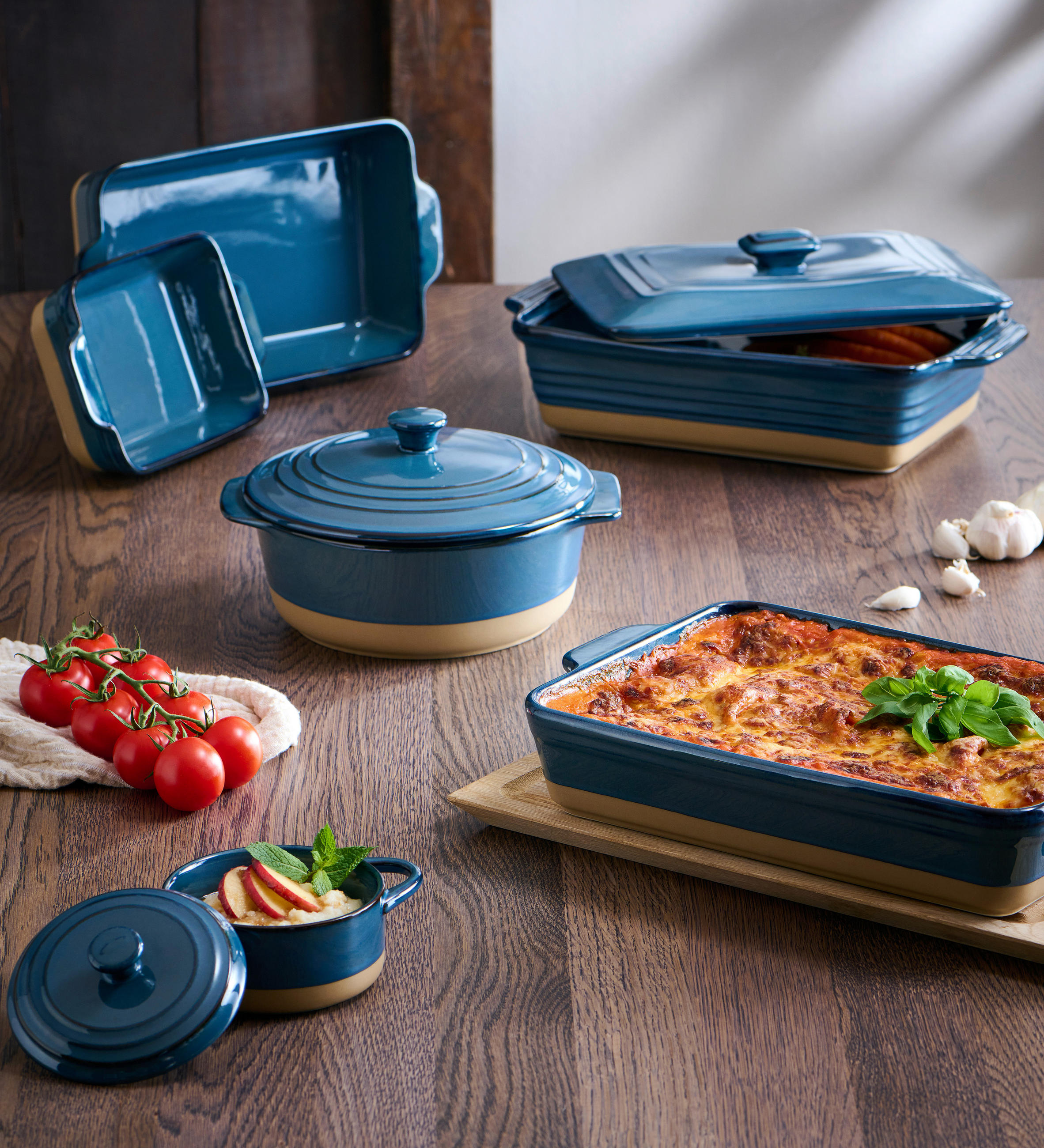 POSUDA ZA RERNU    12,2/5,5 cm       - braon/plava, Lajfstajl, keramika (12,2/5,5cm) - Homeware Profession.