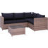 LOUNGE GARNITURA tkanina pletivo iz umetne mase, polietilen (PE) jeklo - svetlo rjava/črna, Design, kovina/umetna masa (137/145cm) - Ambia Garden LOUNGE GARNITURA tkanina pletivo iz umetne mase, polietilen (PE) jeklo - svetlo rjava/črna, Design, kovina/umetna masa (137/145cm) - Ambia Garden