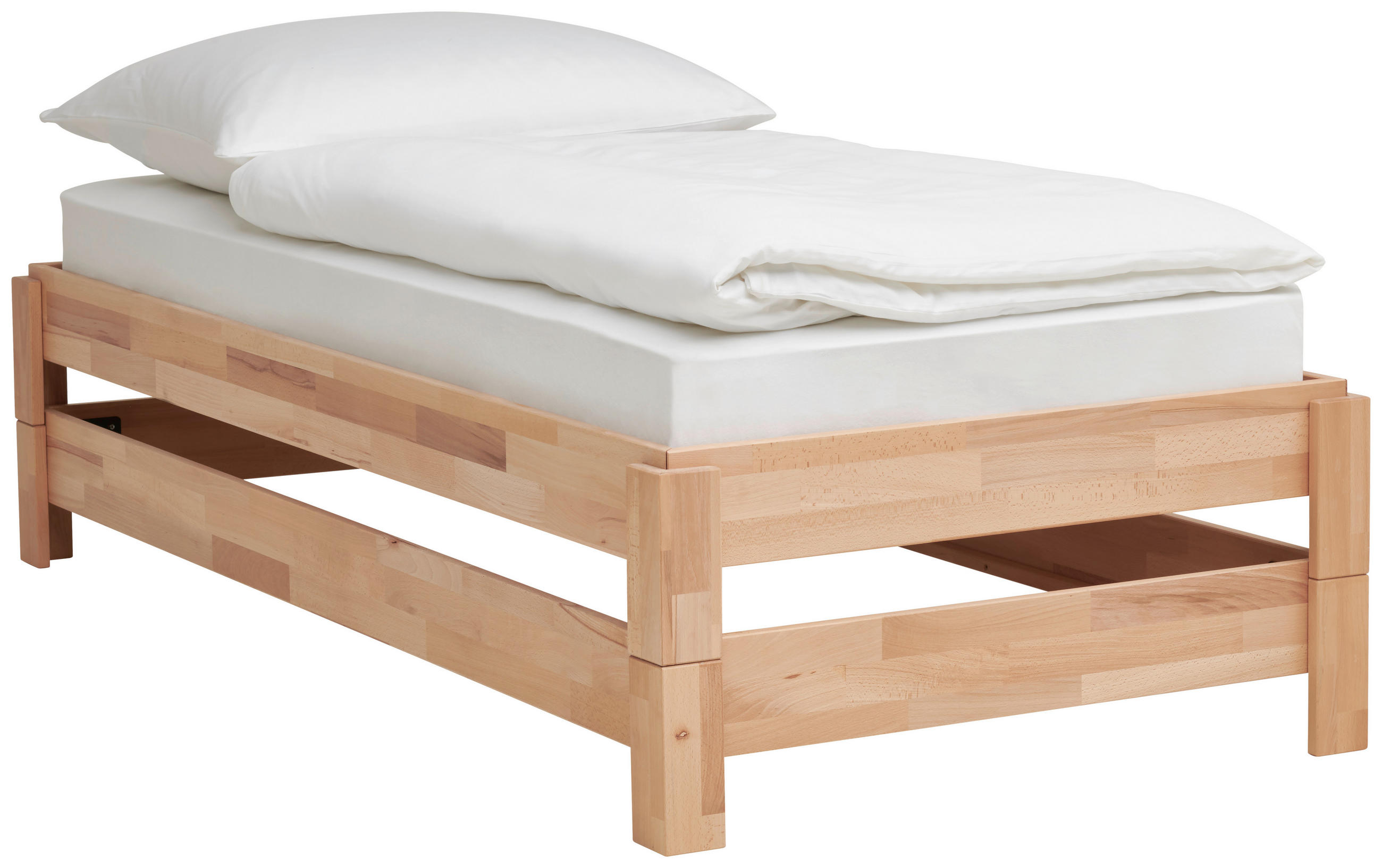 STAPELBETT 90/200 cm Kernbuche - Kernbuche, Natur, Holz (90/200cm) - MID.YOU