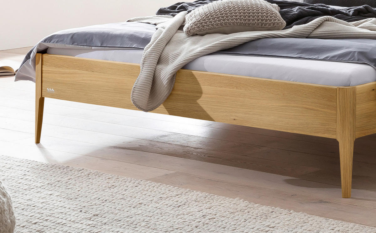 BETT 140/200 cm  in Eichefarben  - Eichefarben, Design, Holz (140/200cm) - Hasena