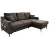 ECKSOFA Braun Struktur  - Naturfarben/Braun, KONVENTIONELL, Holz/Textil (228/150cm) - P & B