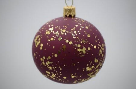 CHRISTBAUMKUGEL 7 cm  - Dunkelrot, Basics, Glas/Metall (7cm) - X-Mas