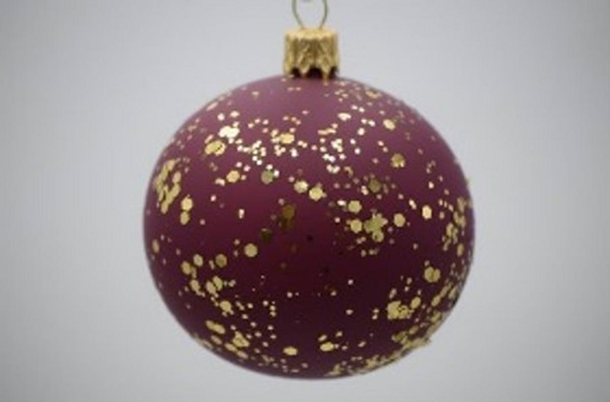 CHRISTBAUMKUGEL 7 cm  - Dunkelrot, Basics, Glas/Metall (7cm) - X-Mas