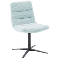 STUHL  in Cord Textil  - Schwarz/Hellblau, Design, Textil/Metall (52/88/66cm) - Dieter Knoll