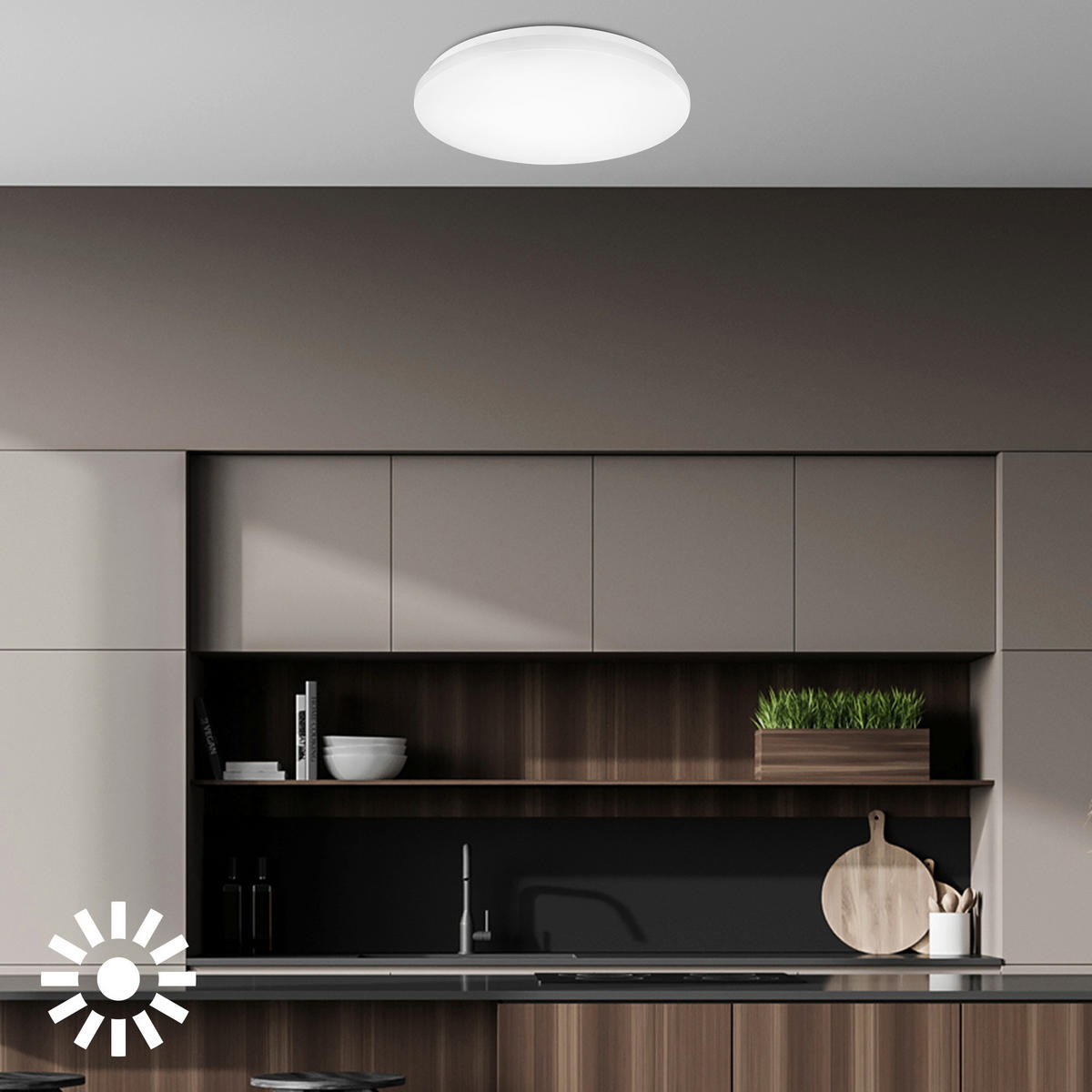 LED-DECKENLEUCHTE Elipso A 37,5/6 cm   - Weiß, Basics, Kunststoff (37,5/6cm)