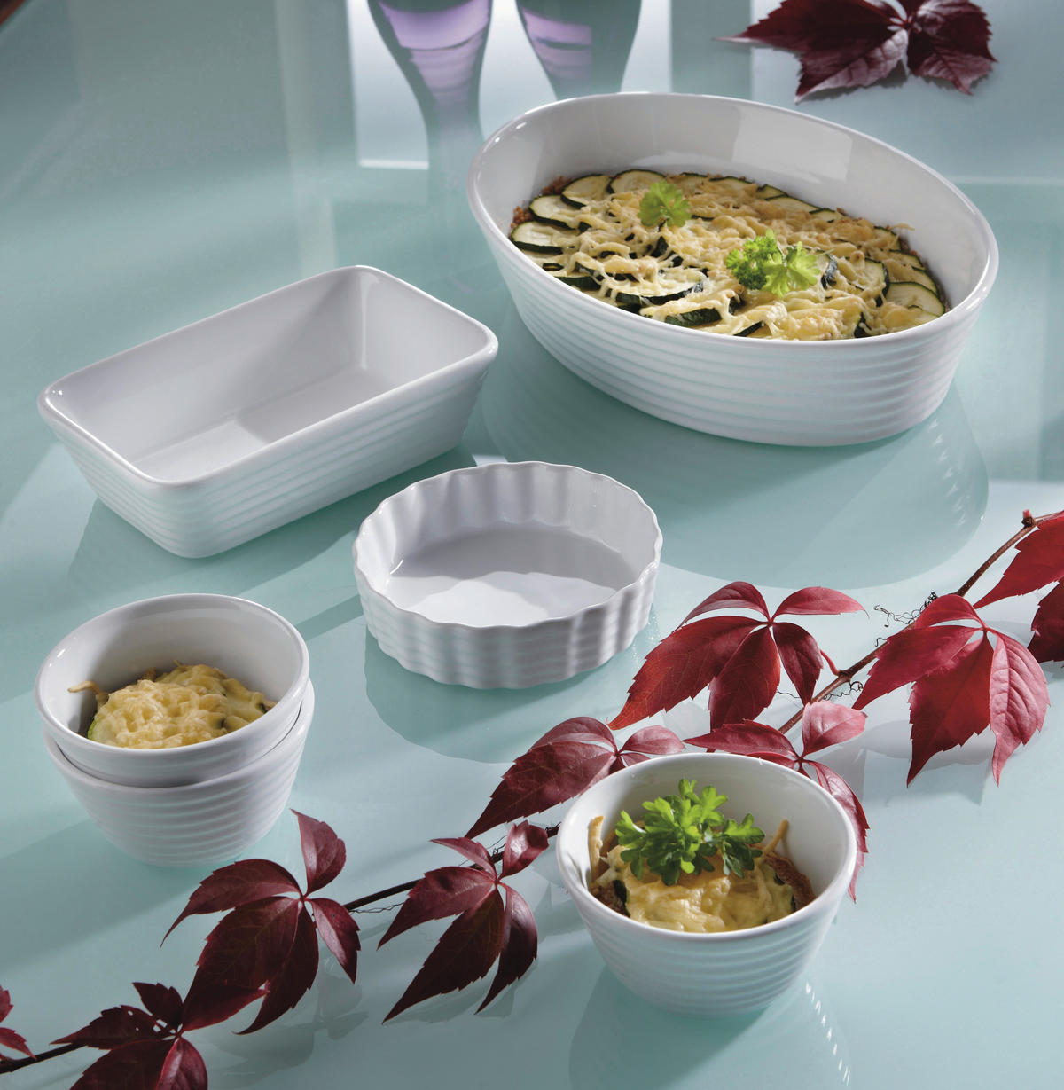 AUFLAUFFORMENSET Keramik Porzellan 6-teilig  - Basics, Keramik (10cm) - Homeware Profession.