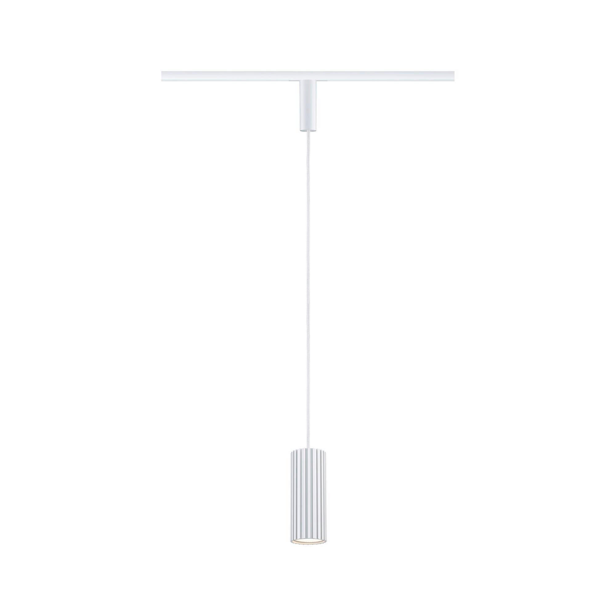 SCHIENENSYSTEM-HÄNGELEUCHTE URail 6,0/126,0 cm  - Weiß, Basics, Metall (6,0/126,0cm) - Paulmann