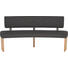 SITZBANK Lederlook Eiche furniert Eichefarben, Grau - Eichefarben/Grau, KONVENTIONELL, Holz/Textil (190cm) - Novel