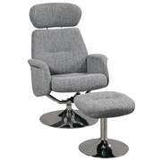 POČIVALNIK, siva kovina, tekstil, leseni material - siva/krom, Basics, kovina/tekstil (72/108/106-92/75-109cm) - Xora