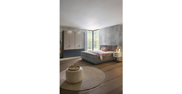 BOXSPRINGBETT 180/200 cm in Grau - Schwarz/Grau, KONVENTIONELL, Kunststoff/Textil (180/200cm) - Carryhome