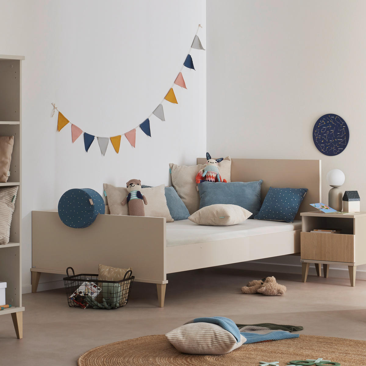 KREVET ZA DJECU/JUNIORE  Jonte  - bež/boje bukve, Basics, drvni materijal/drvo (209/126/96cm)