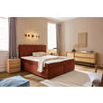 BOXSPRINGBETT 180/200 cm  in Rostfarben  - Rostfarben/Schwarz, Design, Kunststoff/Textil (180/200cm) - Xora