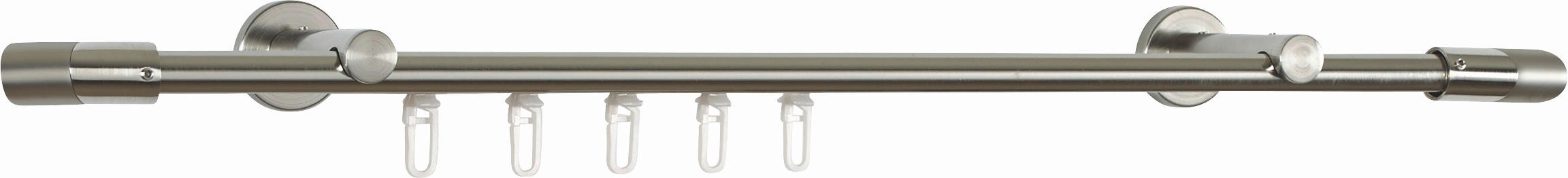 Set Galerie Perdea 120 cm  - culoare inox, Basics, metal (120cm) - Homeware