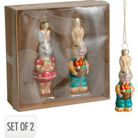 FÜGGŐDÍSZ - többszínű, Basics, üveg (10cm)