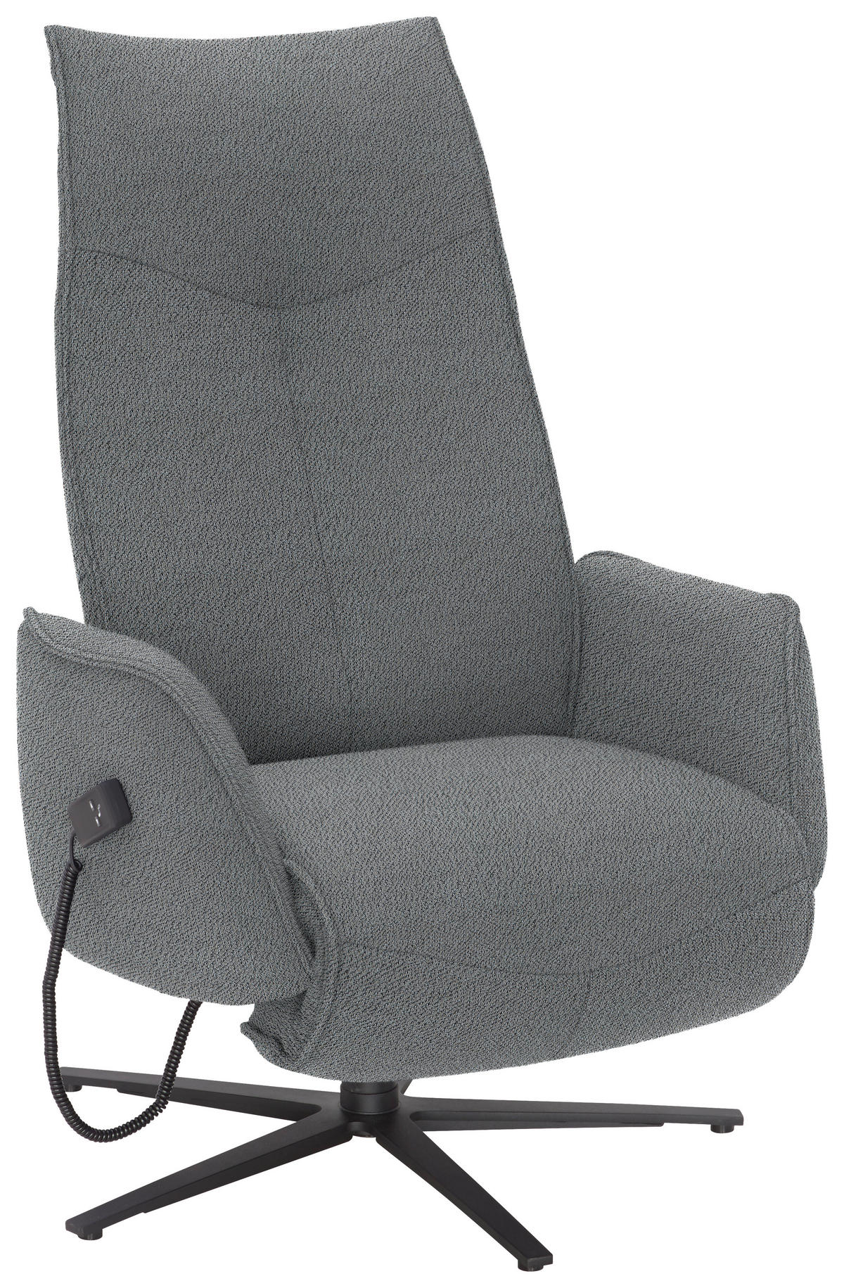 RELAXSESSEL in Textil Hellgrau  - Anthrazit/Hellgrau, Design, Textil/Metall (71/114/84cm) - Johann Jakob