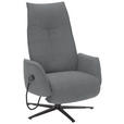 RELAXSESSEL in Textil Hellgrau  - Anthrazit/Hellgrau, Design, Textil/Metall (71/114/84cm) - Johann Jakob