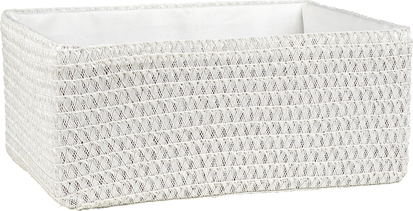 REGALKORB 32/23/14 cm  - Weiss, Konventionell, Kunststoff/Textil (32/23/14cm) - Landscape