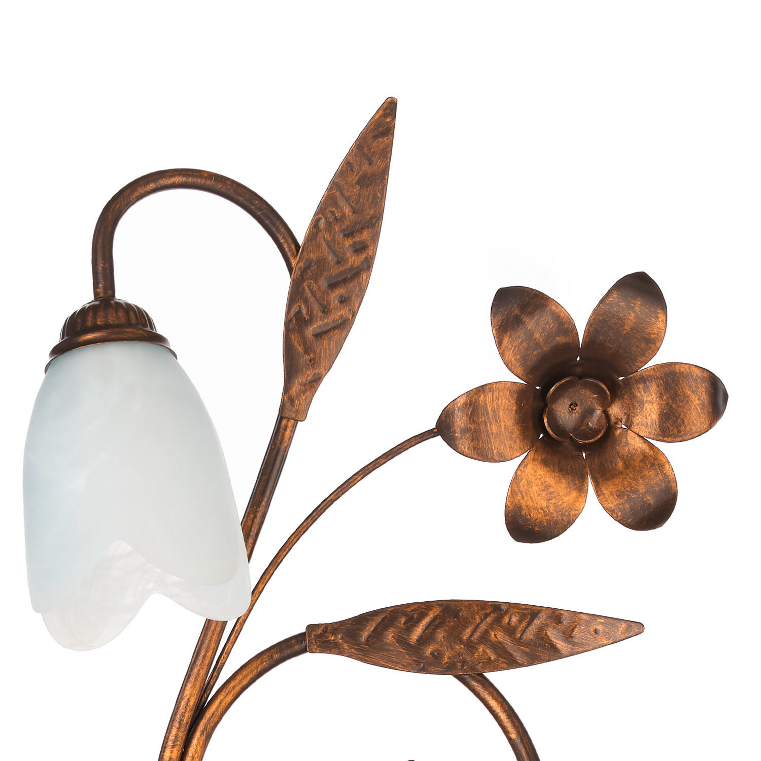 WANDLEUCHTE 35/19/47 cm   - Bronzefarben, KONVENTIONELL, Glas/Metall (35/19/47cm)